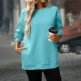 thumbnail image 4 of Posijego Women's Pockets Sweatshirt Oversized Casual Lightweight Pullover Sweatshirts Athletic Tops, 4 of 9