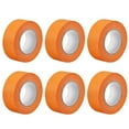 thumbnail image 1 of Unique Bargains 6 Pcs 25mm 1 Pouce Large 20m 21 Yards Rouleaux de Ruban de Masquage Orange, 1 of 5