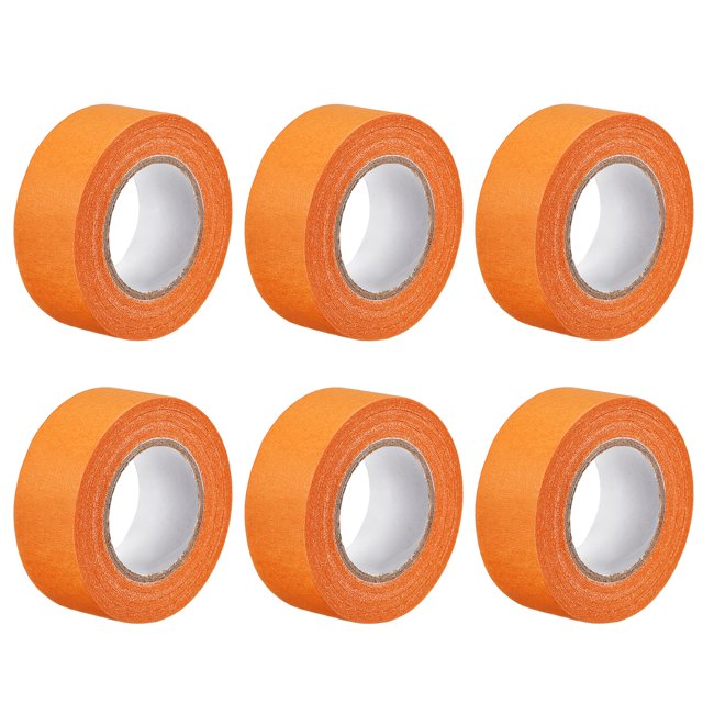 Unique Bargains 6 Pcs 25mm 1 Pouce Large 20m 21 Yards Rouleaux de Ruban de Masquage Orange