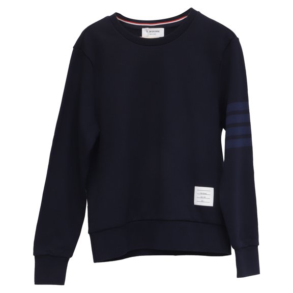 Pre-Owned Thom Browne 4-Stripe Sweatshirt in Navy Blue Cotton