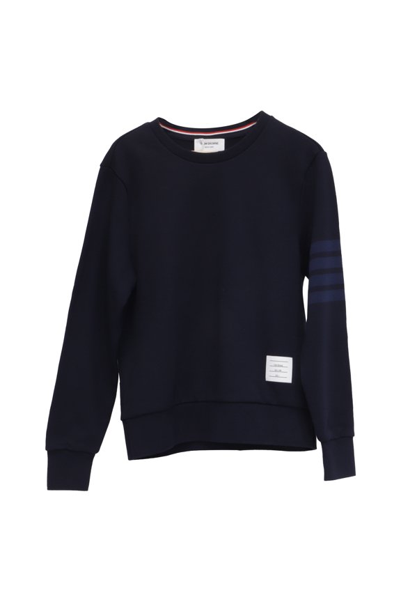 Pre-Owned Thom Browne 4-Stripe Sweatshirt in Navy Blue Cotton
