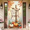 thumbnail image 5 of Decorative Cross Fall for Jesus Autumn Leaves Pumpkin Banner for Thanksgiving Church Celebration Religious Events, 5 of 9