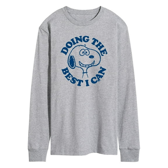 Peanuts - Snoopy Doing The Best I Can - Men's Long Sleeve T-Shirt