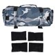 thumbnail image 1 of Bolsa de arena portátil para jardinería con peso ajustable, resistente al viento, para uso en exteriores, con camuflaje azul, 1 of 8