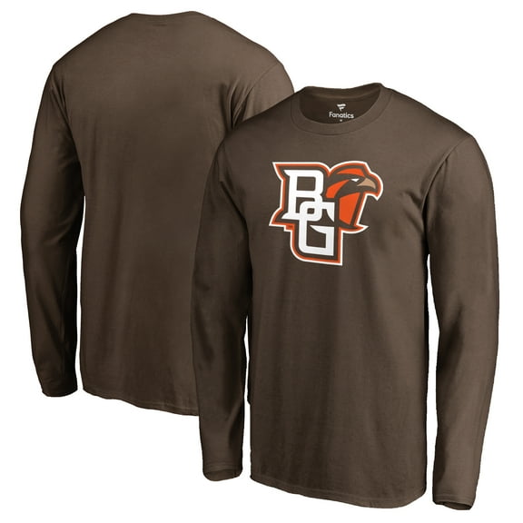 Men's Brown Bowling Green St. Falcons Primary Logo Long Sleeve T-Shirt