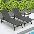 thumbnail image 5 of Costway 1 PC Outdoor Rattan Chaise Lounge with Armrests & 5-Position Backrest for Backyard, 5 of 9