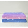 thumbnail image 3 of Blue and Purple Gradient Blanket Galaxy Throw Blanket Starry Sky Star Decor Fleece Blanket, Rainbow Gradient Fuzzy Blanket for Teens Universe Themed Sherpa Blanket 40鈥渪50", 3 of 6