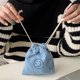 thumbnail image 4 of Bolsa de belleza de pana Bolsas de cordón retro multifunción Suave informal para acampar JShteea Para Estrenar, 4 of 7