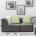 thumbnail image 3 of Acheng Decorative Throw Pillow Covers for Couch Bed Sofa Living Room Cushion Covers Ginkgo biloba Pattern Square Pack of 2 Paleturquoise Ginkgo biloba Pattern White, 3 of 6