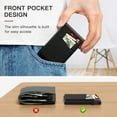 thumbnail image 2 of Slim Card Holder Wallet for Men,RFID Blocking,Minimalist Pop Up Card Holder,Can holds 10+ Cards,Gifts for Men, 2 of 5