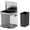 10.6 gal, variant on 30L/8 Gallon Dual Trash Can, Rectangular Waste Basket with Metal Lid & Step Foot Pedal, Double Compartment Classified Garbage Can, Stainless Steel Trash Can with Removable Inner Bucket