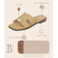 thumbnail image 3 of Sandalias planas Hofeny de piel suave para mujer con punta abierta, 3 of 6
