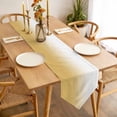 thumbnail image 3 of Yellow and Table Runner 70 Inches Long White Gradient Table Runners for Dining Room Tabletop Dresser Scarf Home Party Banquet Wedding Holiday Decoration, 3 of 9