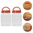 thumbnail image 2 of 2 Pcs Bocal en Plastique Hermétique Récipient Alimentaire Transparent Bocal à Beurre D\'arachide Miel, 2 of 8