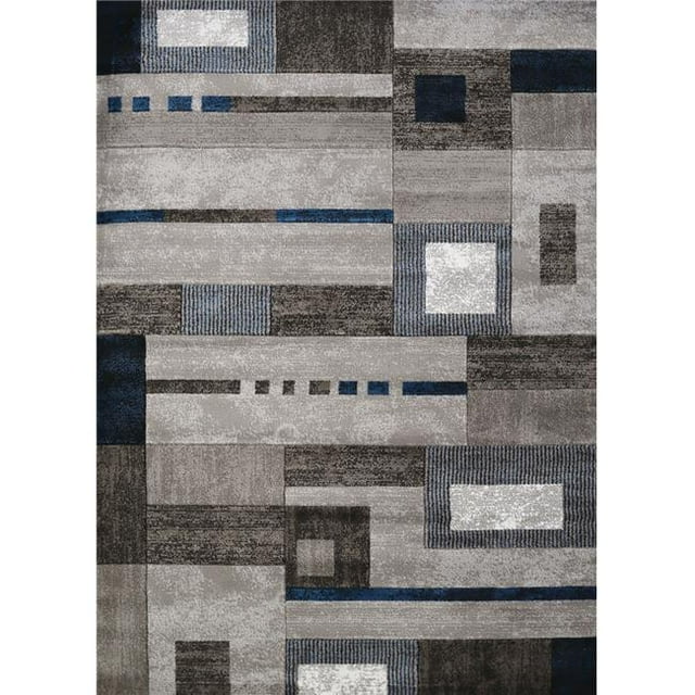 United Weavers 710 00261 58 5 Pi 3 Po x 7 Pi 2 Po Studio Percussion Zone Rug&44; Denim Bleu
