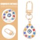 thumbnail image 4 of 2 unids malvado ojo llaveros azul ojo llaveros instrumento bolsa colgantes llaveros decorativos anillos, 4 of 5