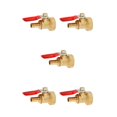 thumbnail image 2 of ZheElen Valve à Bille en Laiton Fileté Polyvalent pour des Utilisations Multiples 20mm 8mm Rouge 5Set, 2 of 6