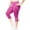 Hot Pink, variant on Drovellove Women's Plus Size Casual Capri Leggings with Elastic Waist - Soft Stretch Pull On Pants for Work, Weekend Errands, or a Night Out