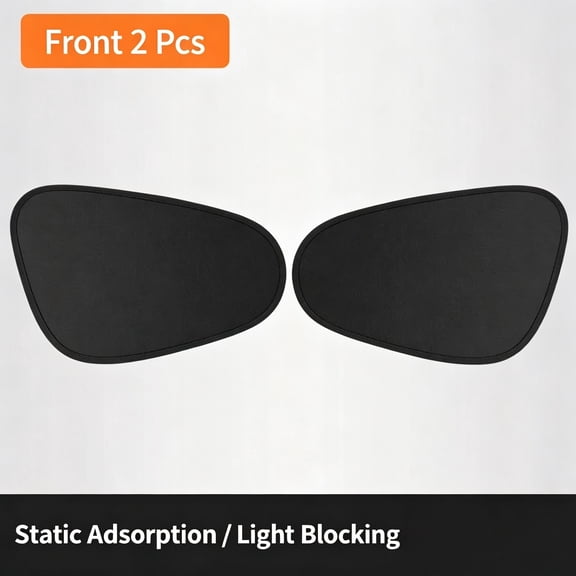 Static Cling Car Window Sun Shades, Blackout Side Window Sun Visor 3 Sizes for Driver Passenger Rear Windows 