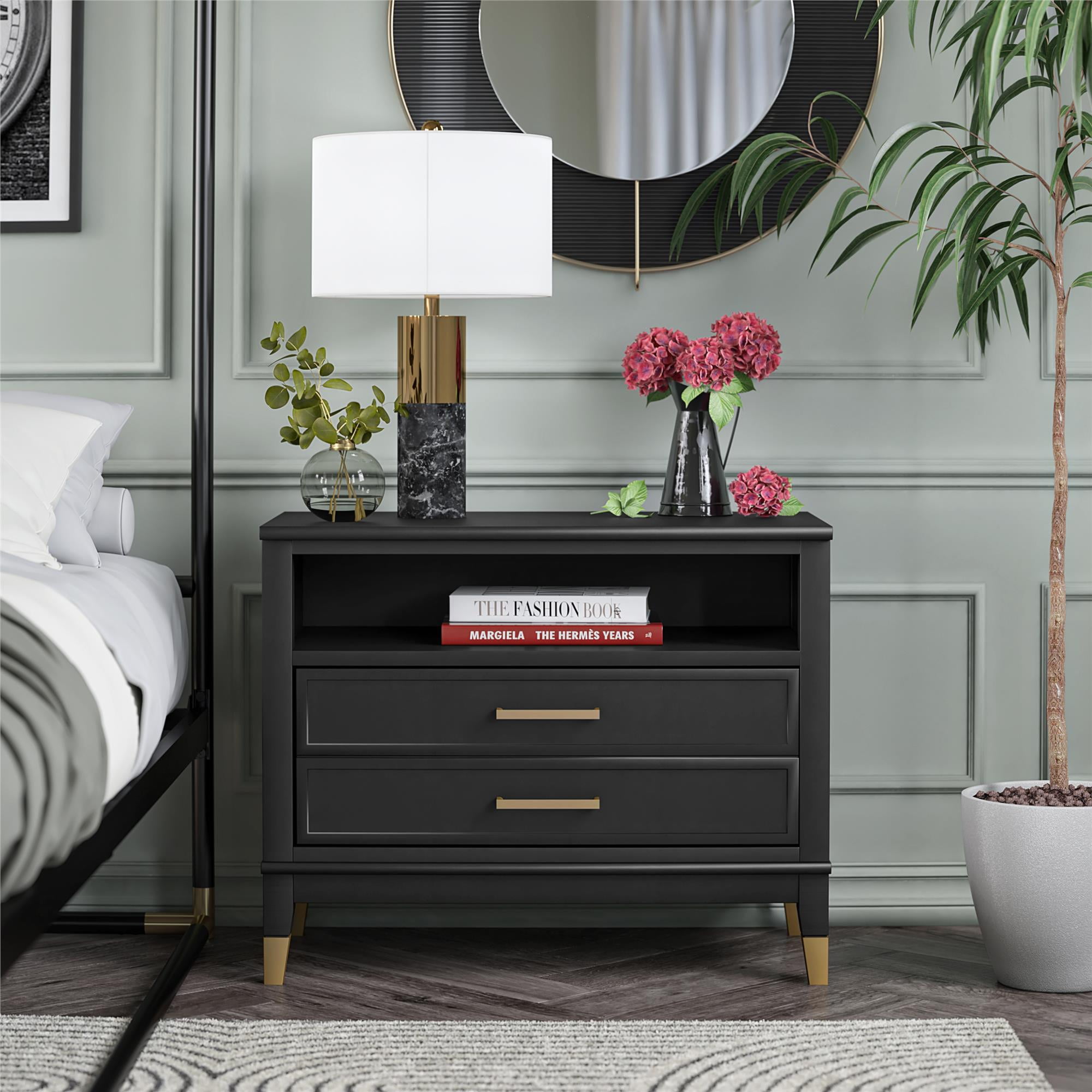 CosmoLiving by Cosmopolitan Westerleigh Wide Nightstand Black