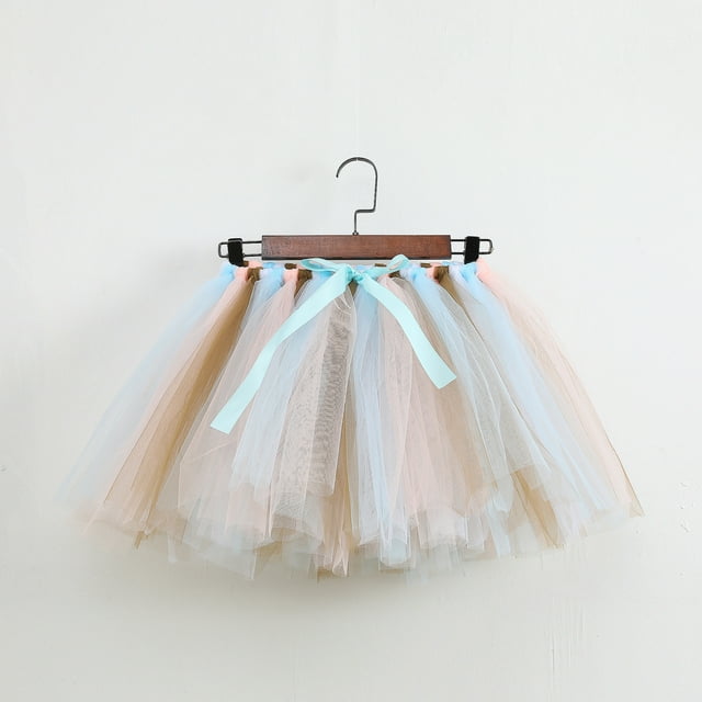 Birdeem Toddler Baby Girls Cute Multicolour Net Yarn Princess Skirt Multi-Color Bow Skirt