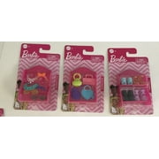 Barbie Variety Pack- 4 handbags pack, 4 shoe pack, and 6 piece headband and sunglasses pack 14 piece total