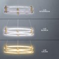 thumbnail image 3 of Lámpara de Techo Colgante LED 3 Niveles Brillo Cosmos Halo, candil decorativo de cristal para hoteles, restaurantes y eventos, iluminación hogar elegante, 3 of 6