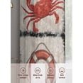 thumbnail image 5 of Vintage Coastal Sheer Curtains 108 Inch Length 2 Panels Set, Nautical Crab Lobster Anchor Retro Art Voile Window Treatment Semi Sheer Long Curtains Drapes for Bedroom/Living Room/Kitchen 52"x108"x2, 5 of 7