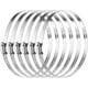 thumbnail image 1 of Abrazaderas de manguera Abrazaderas de conducto de acero inoxidable 304 Abrazaderas de tubo Abrazadera de manguera ajustable de 141 mm a 165 mm (paquete de 6) Zhivalor YQ-2806, 1 of 9