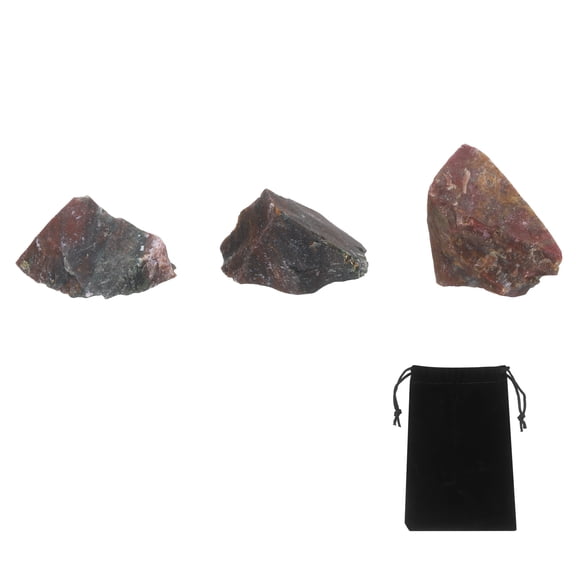 Uxcell 100g Purple-Green Agate Rough Crystals, Crystal Rocks Stone Real Raw Gemstones with Velvet Bag for Vase Filler Landscape Bottom Decoration Home Collection Decor DIY Project