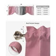 thumbnail image 5 of Tie Up Valance Curtain for Kitchen,Grey Gradient Farm Wood Board Rod Pocket Short Curtains Adjustable Tie-Up Shade Valances,Pink Wooden Grain Window Treatment for Bathroom Living Room Bedroom, 5 of 8