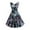 Black, variant on Ichuanyi Woman Dress, Summer Women's Summer Sleeveless Sexy V Neck Vintage Print Party Swing Dress
