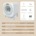thumbnail image 2 of Garvee Self Cleaning Litter Box, 68L Automatic Cat Litter Box for Multiple Cats with APP Control and Dual Safety Protection, Odor Removal Smart Pet Litter Box with 1 Roll Trash Bags, 2 of 8