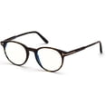 thumbnail image 6 of Eyeglasses Tom Ford FT 5695 -B 052 Shiny Classic Dark Havana/ Blue Block Lenses, 6 of 6