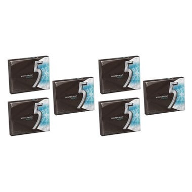 Wrigley's Five Sugar Free Gum 15 Sticks - Wintermint Ascent [ 6 Pack ]