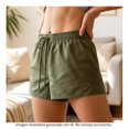 thumbnail image 4 of Short Ocean Pacific para Dama Diseño Floral con Resorte y Jareta Verde Talla CH, 4 of 4