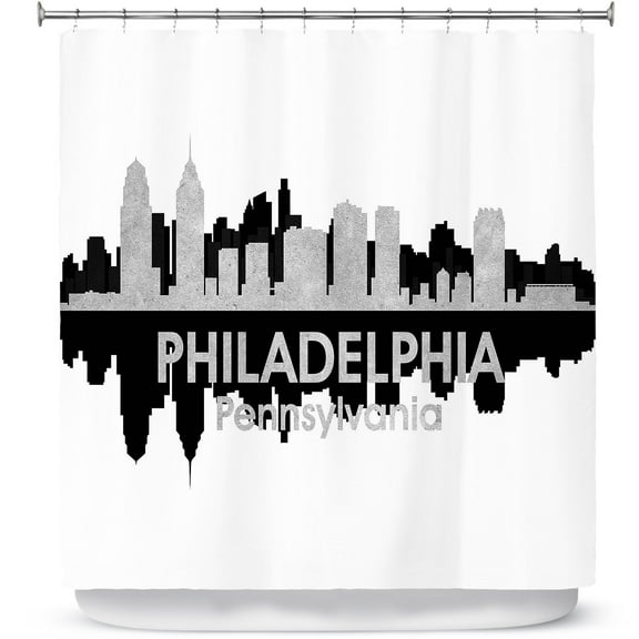 Shower Curtains 70" x 93" from DiaNoche Designs by Angelina Vick - City IV Philadelphia Pennsylvania
