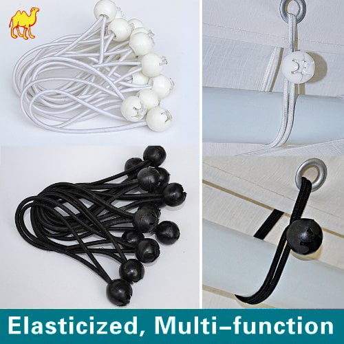 20pcs Bungee Cord Ball Bungees Strong Tarp Canopy Tie Downs Straps 