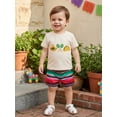 thumbnail image 4 of BemeyourBBs Toddlers Baby Boys Mexican Fiesta Outfits Cinco De Mayo Baby Boy Outfit Short Sleeve Embroidery T-shirt with Striped Pockets Shorts Set Toddler Boys Summer Clothes, 4 of 9