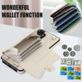 thumbnail image 5 of Allytechgroup for Samsung Galaxy A13 4G Wallet Case with 5 Cards Holders, Detachable Hand Strap & Shoulder Lanyard RFID Blocking Shockproof Protective Phone Case for Girls Women, White, 5 of 8