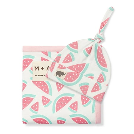 

M+A by Monica + Andy Baby First Hello Cuddle Box Blanket + Cap Organic Gift Set