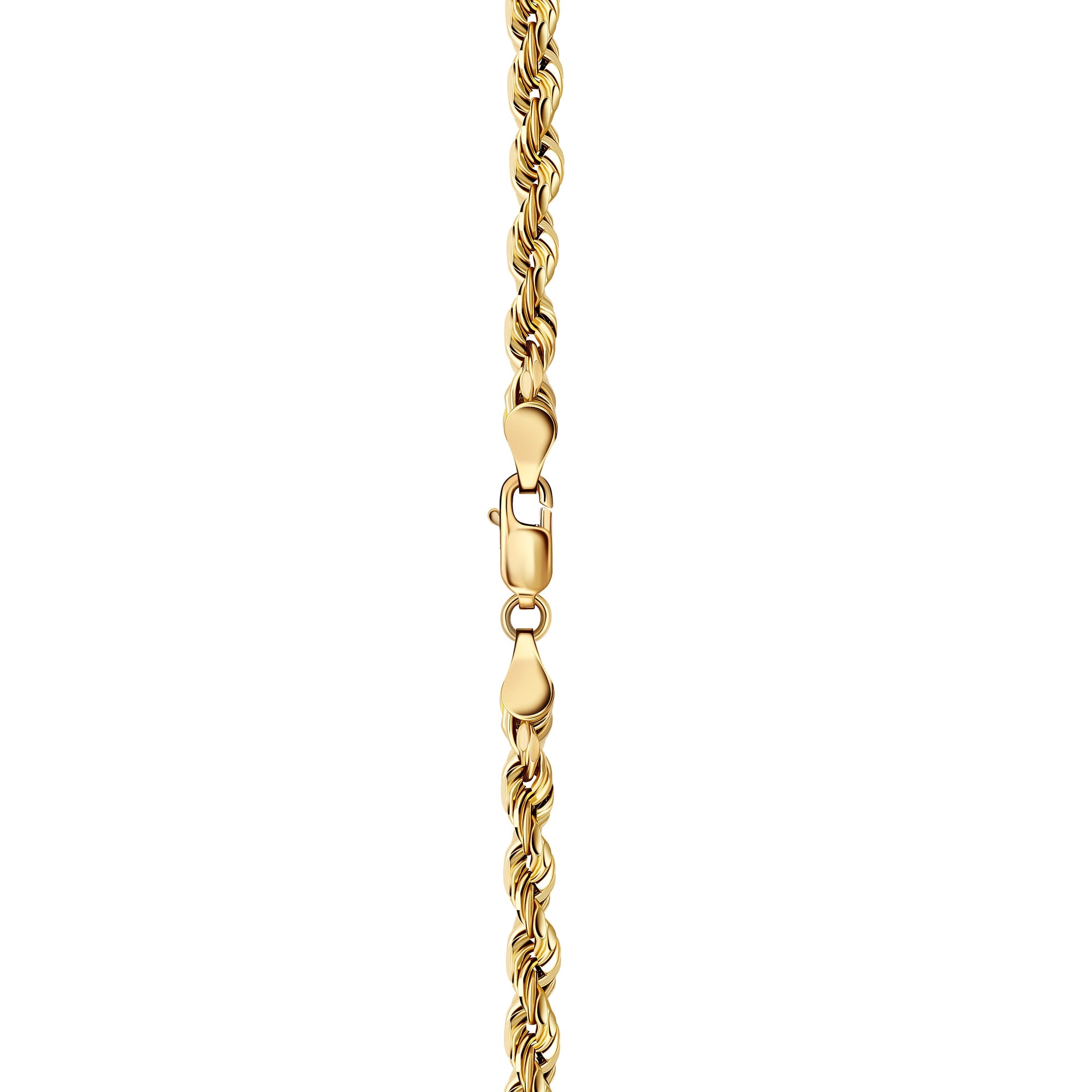 PORI JEWELERS 10K HOLLOW ROPE CHAIN - 26", 3MM - For Man and Woman - Made in Italy