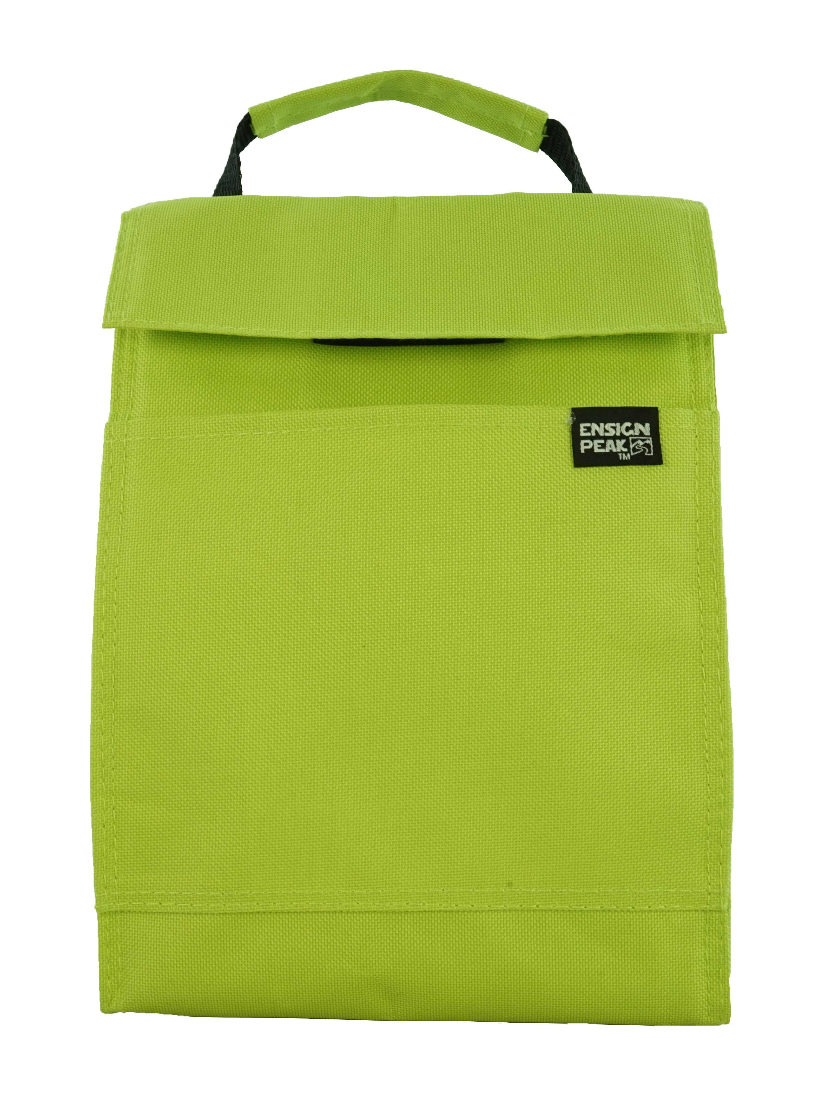 Lunch Sack with Insulated Waterproof Liner and Outside Pocket