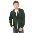 thumbnail image 3 of Bella + Canvas - Sudadera con cremallera completa unisex (Bosque Jaspeado) Bella + Canvas UTPC3874_heatherforest, 3 of 4