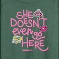 thumbnail image 3 of Mean Girls - She Doesn't Even Go Here - Women's Lightweight French Terry Long Sleeve Shirt, 3 of 5