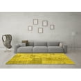 thumbnail image 3 of Ahgly Company Indoor Rectangle Patchwork Yellow Transitional Area Rugs, 7' x 9', 3 of 4