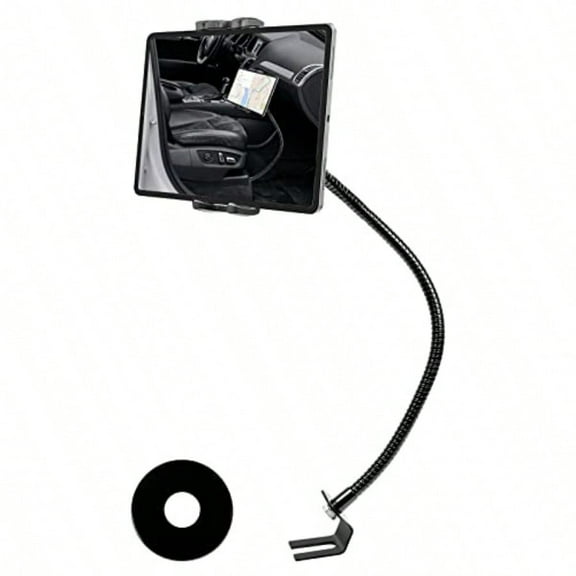 Tablet Holder For Car Or Truck Seat Rail Mount Long 19.7 Gooseneck Arm Heavy Duty Car Floor Tablet Stand For IPad Pro 12.9 Air Mini  Galaxy Tab  More 413 Phones Tablets