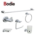 thumbnail image 2 of Ensemble de 4 Pcs de Raccords de Bain en Zinc Montés au Mur Matériel en Métal Chromé Clair, 2 of 5