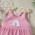 thumbnail image 4 of Odeerbi Toddler One Piece Bubble Romper Baby Boys Girl Comfortable Solid Color Rainbow Sling Jumpsuit Beige, 4 of 8