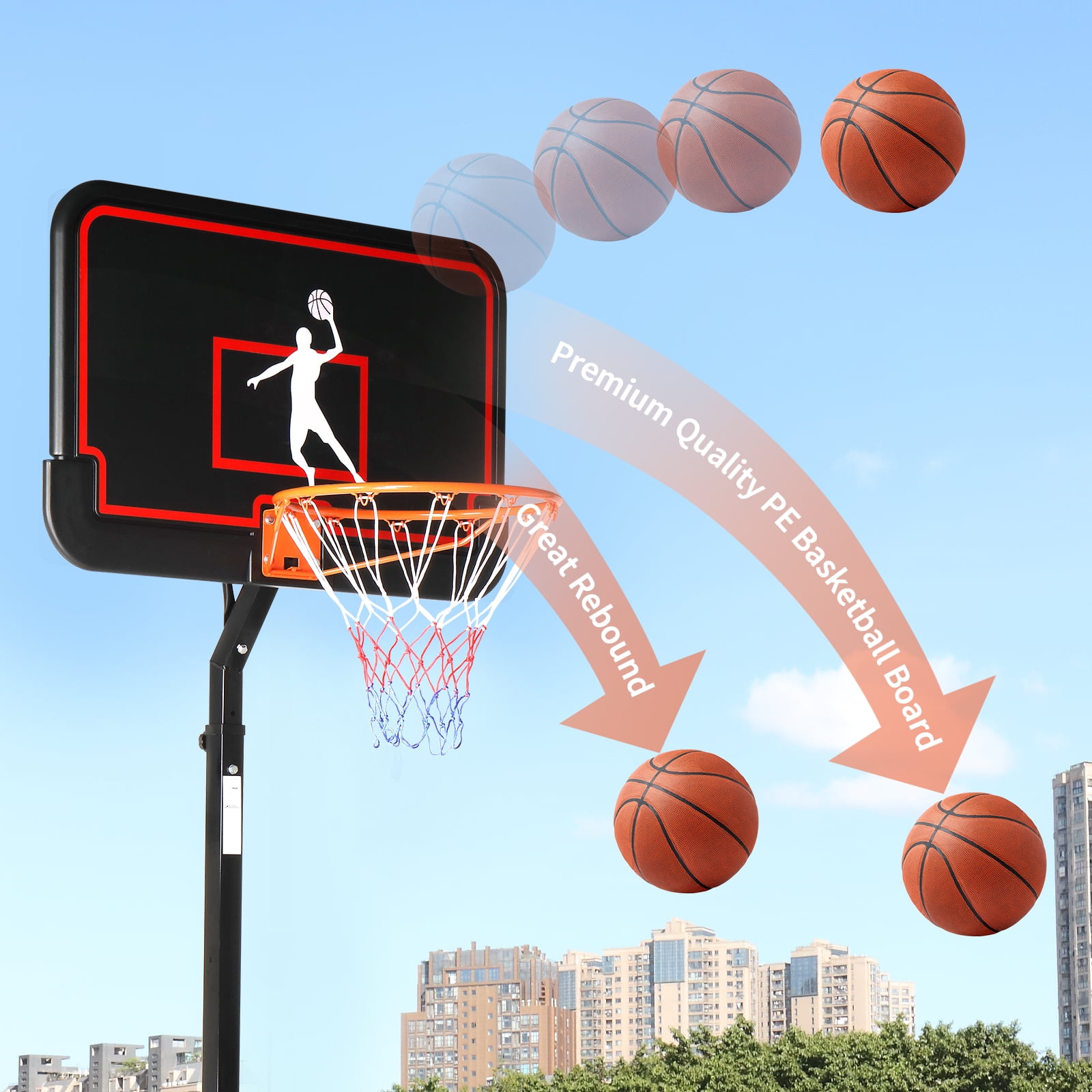 custom inground basketball pole height adjustable| Alibaba.com